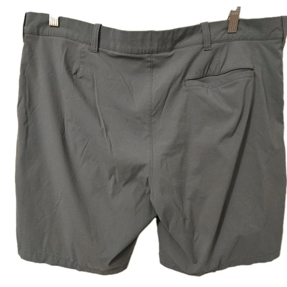 J. Crew Mens Flex Gramercy Nylon Tech Golf Shorts Gray Green Size 38 Stretch